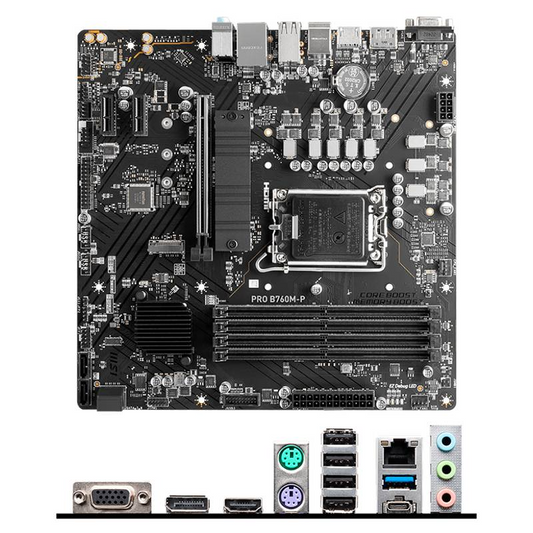 Motherboard MSI PRO B760M-P DDR4, Chipset Intel B760, LGA1700, HDMI, DP, VGA, mATX