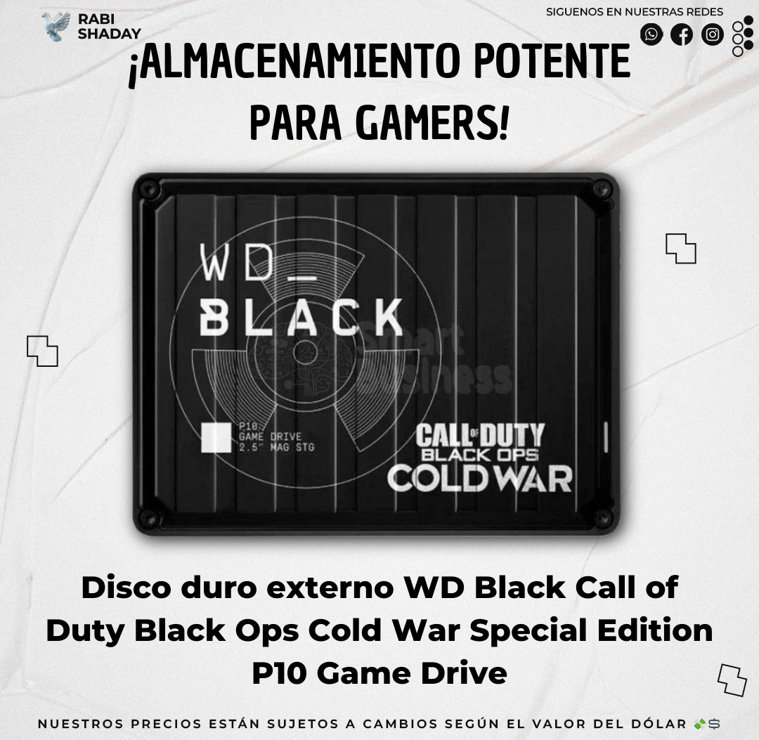 Disco duro externo WD Black Call of Duty Black Ops Cold War Special Edition P10 Game Drive